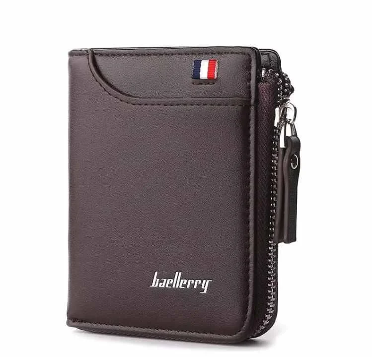 Men wallets with zippered pocket-travel-friendly wallets for men -Mens Vegan Leather Wallet