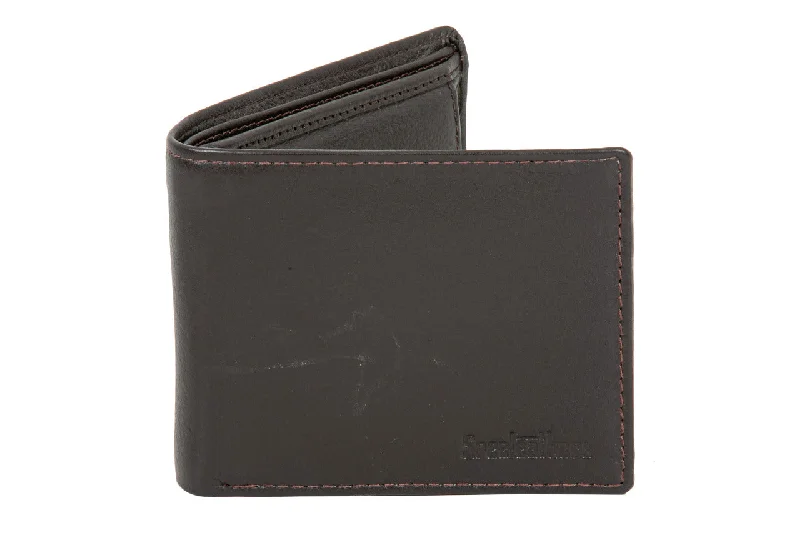 Designer men wallets with logo-retro men wallets -MENS LEATHER WALLET 95411 (BROWN)