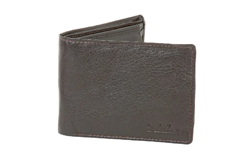 Top men wallets for slim design-unique wallets for men -MENS LEATHER WALLET  95415 (BROWN)