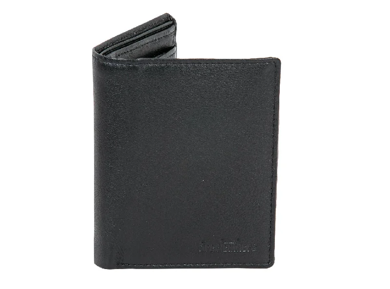 Men wallets with sturdy build-personalized wallets for men -MENS LEATHER WALLET 95425 (BLACK)