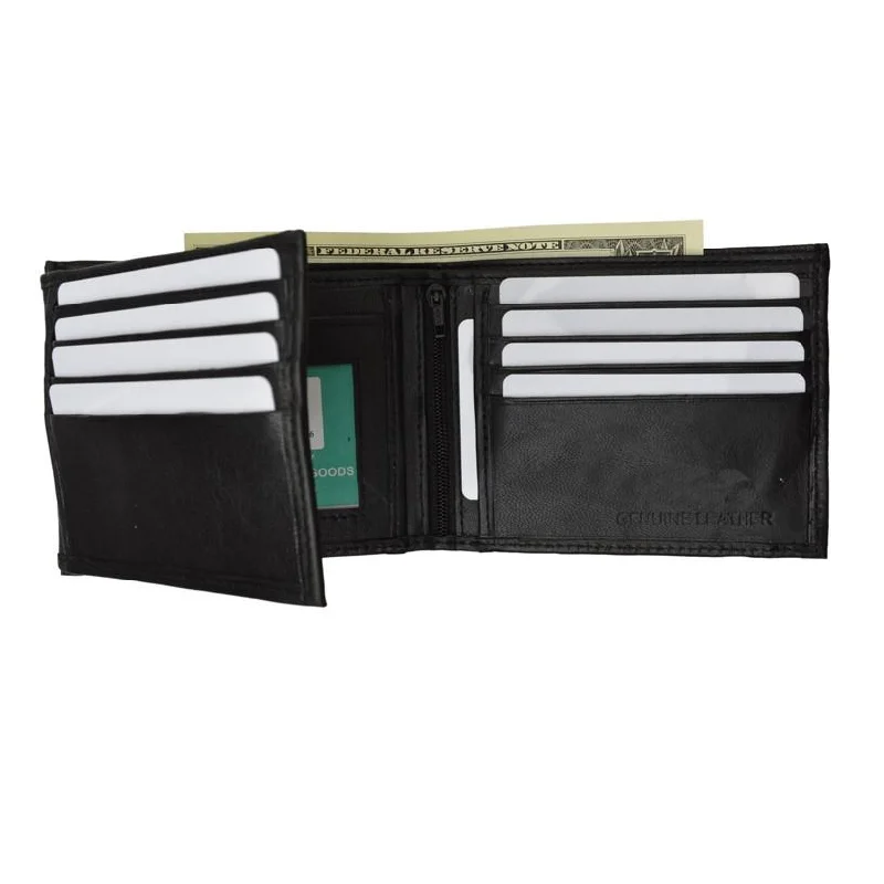 Men wallets with bill compartment-stylish wallets for men with money pocket -Men's Leather Wallet