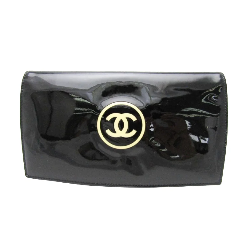 Wallets for small pockets-Colorful keychains for women-Chanel Logo Cc  Patent Leather Wallet  (Pre-Owned)