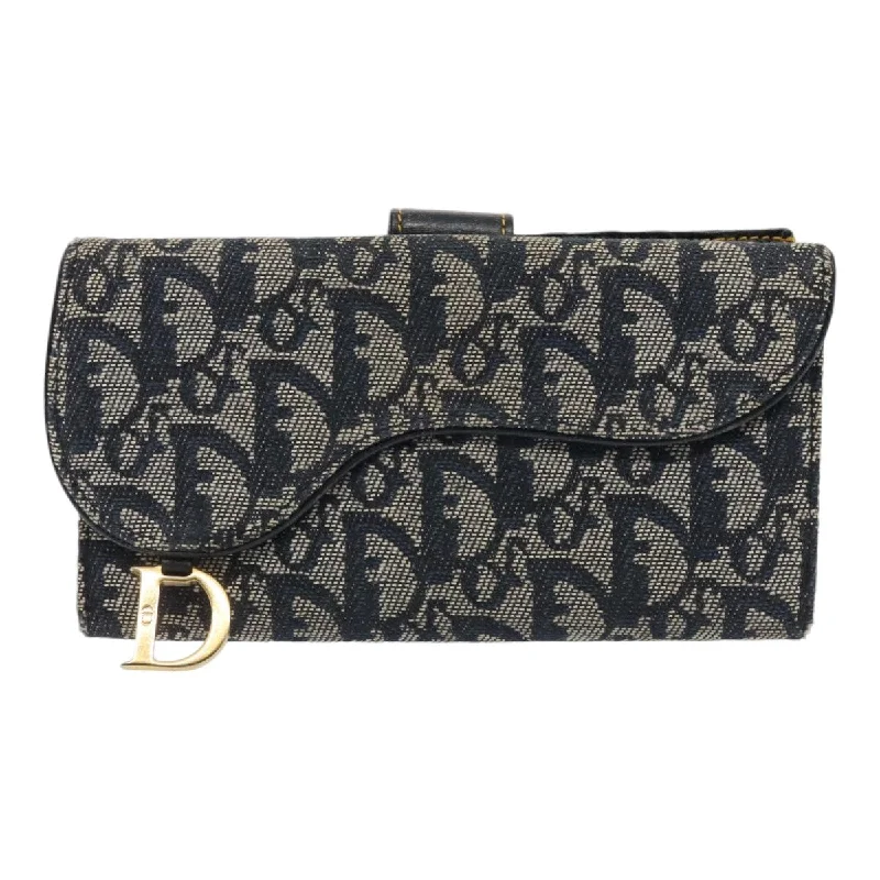 Wallets with multi-purpose use-Keychains with fun designs-Dior Saddle  Canvas Wallet  (Pre-Owned)