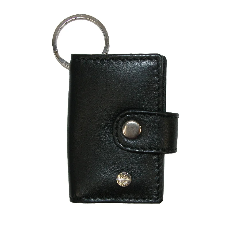 Keychains with leather tag-Keychains for gift bags-Leather Scan Card Key Chain Wallet