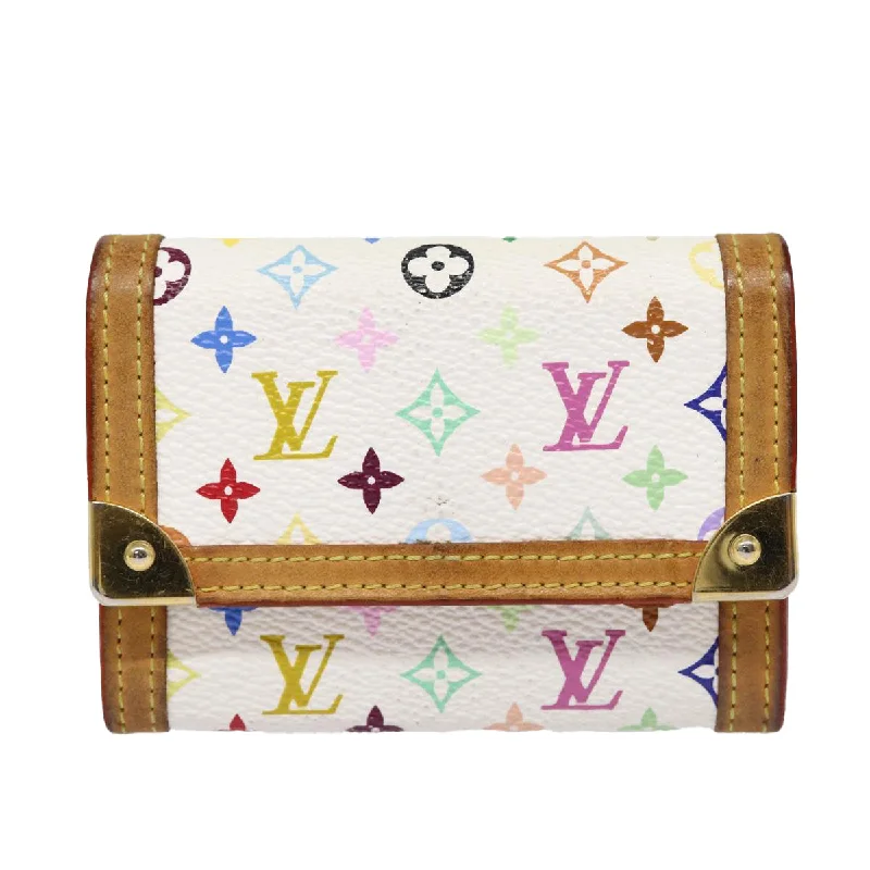 Keychains with travel pattern-Keychains with adorable charm designs-Louis Vuitton Porte Monnaie Plat  Canvas Wallet  (Pre-Owned)