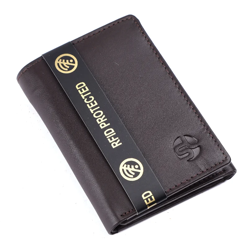 Cheap men wallets with warranty-premium quality men wallets -MENS LEATHER 3 FOLD  RFID WALLET  54103