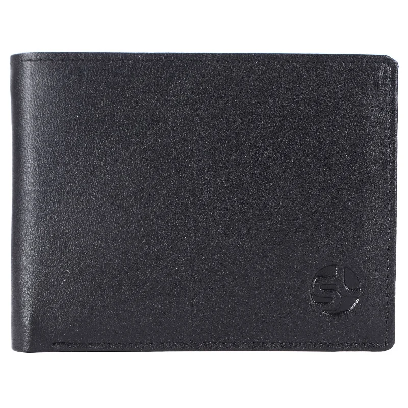 Luxury men wallets with bifold-elegant men wallets -men's wallets with security zipper -MENS LEATHER RFID WALLET 54112