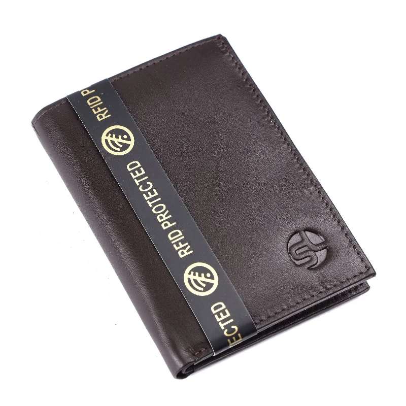 Durable men wallets with logo-wallets for men with money clip and card slots -MENS LEATHER RFID WALLET 54113