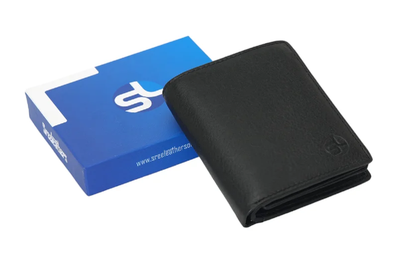 Stylish men wallets for work-wallets for men with zippered coin pocket -MENS LEATHER RFID WALLET 58302