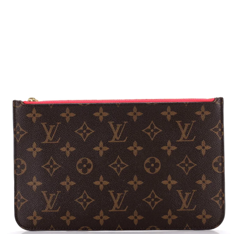 Wallets for everyday use-Small wallets for minimalists-Neverfull Pochette Monogram Canvas Large