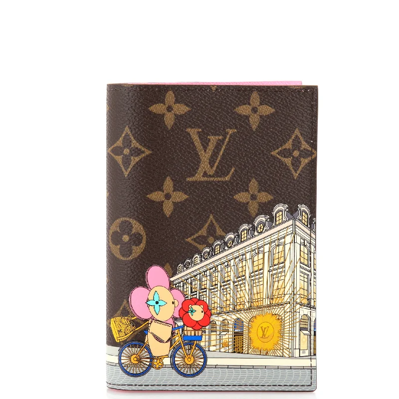 Wallets with sleek design-Wallets for men with minimalist designs-Passport Cover Limited Edition Vivienne Xmas Monogram Canvas