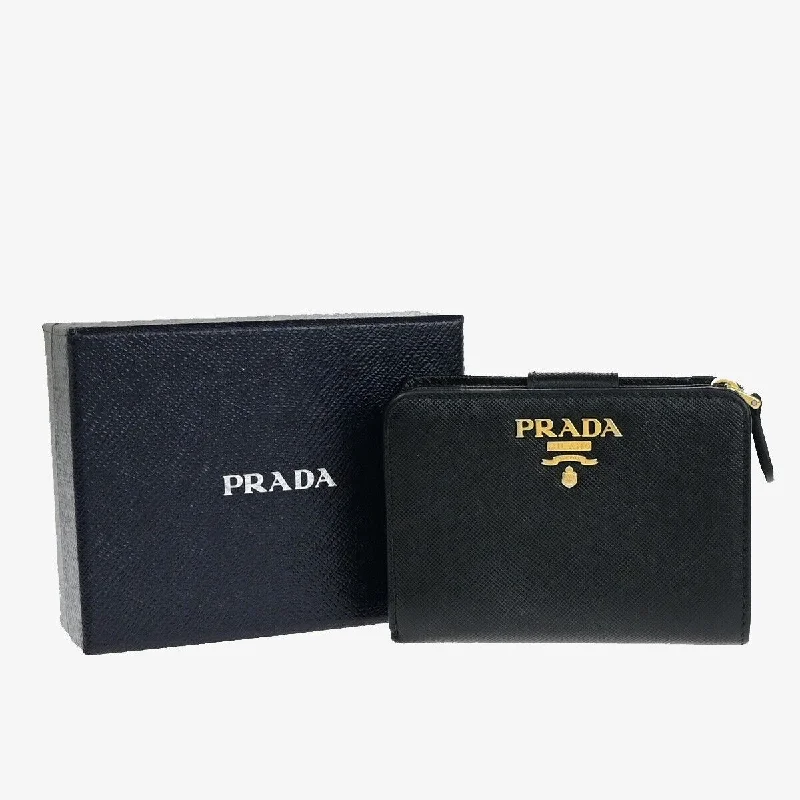 Keychains with bold pattern-Unique wallets for stylish professionals-Prada Saffiano  Leather Wallet  (Pre-Owned)