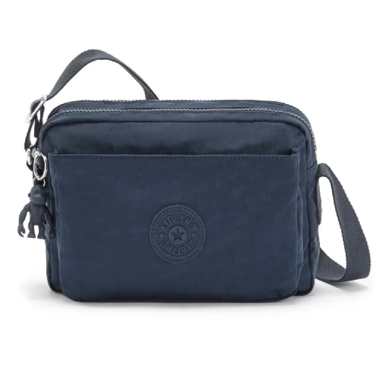 Crossbody small leather-Kipling Abanu Medium Crossbody Bag - Blue Bleu 2