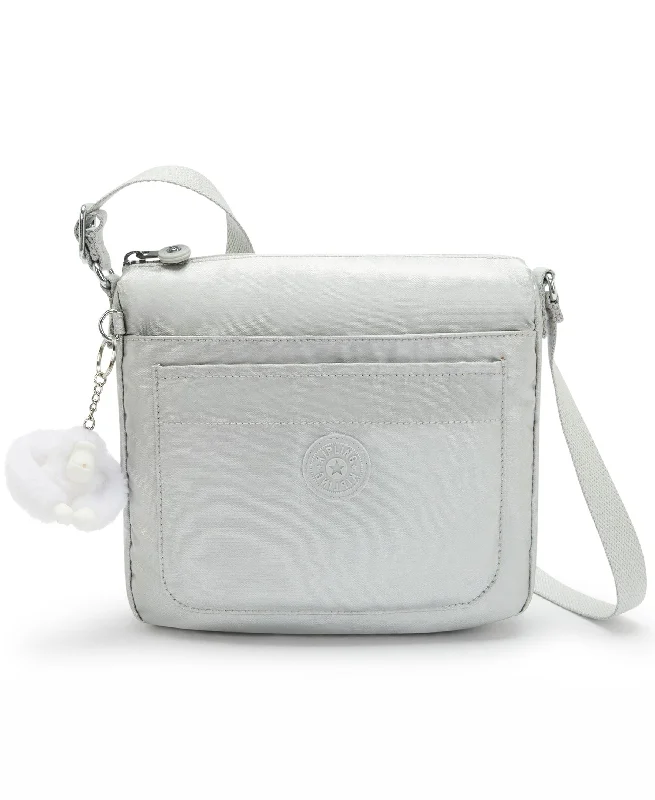 Crossbody mini for men-Kipling Sebastian Metallic Crossbody Bag - New Bright Metallic