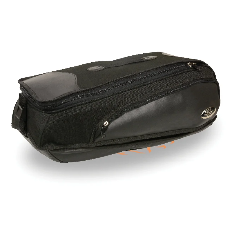 Bag with cooling panel-Milwaukee Performance MP8102 Black Long Textile Motorcycle Back Rack Travel Bag