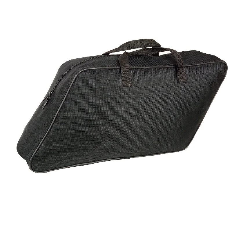 Travel bag with RFID protection-Milwaukee Leather MP8140 Black Large Textile Slant Motorcycle Saddlebags Inside Liner