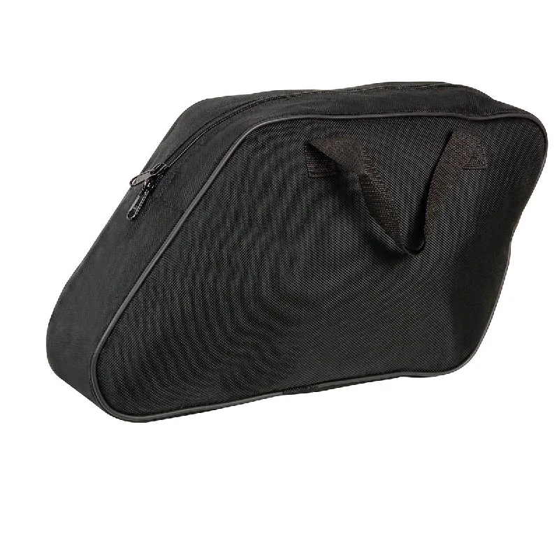 Bag with MOLLE system-Milwaukee Leather MP8150 Black Textile Slant Saddlebags Inside Liner