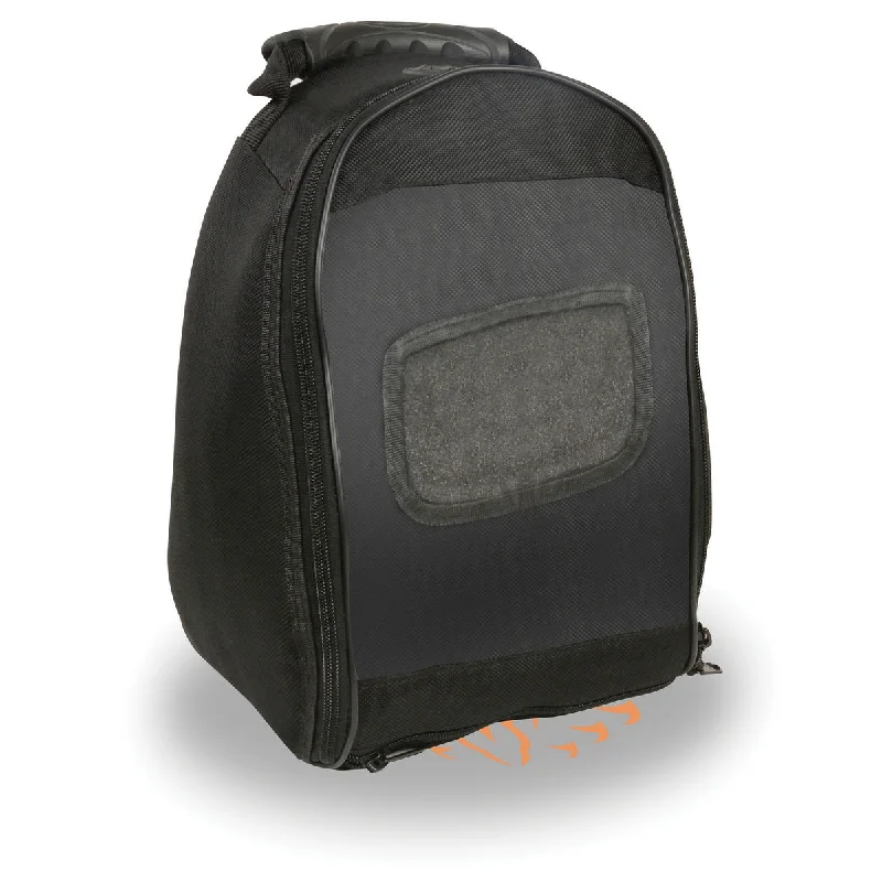 Anti-theft travel bag-Milwaukee Leather MP8905 Black Large Textile Magnetic Tank Bag with Carry Handle