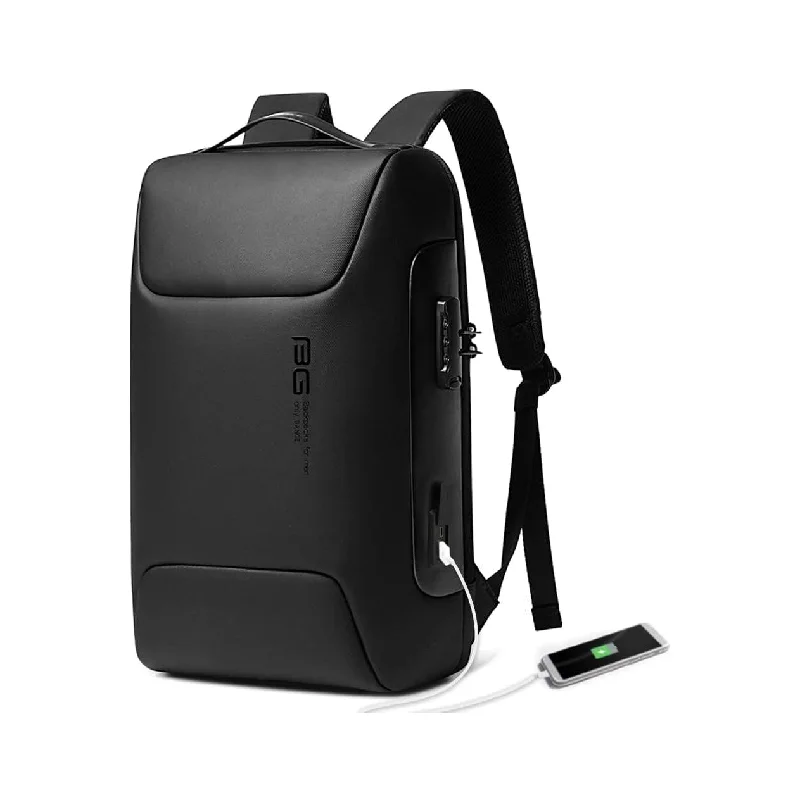 Backpack with sleek straps-backpack for tech gadgets-Secure Style Anti-Theft Backpack