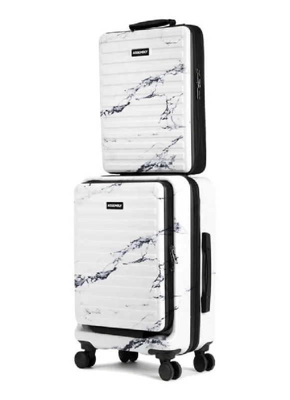 Backpack for college life-fashionable backpack with custom designs-Agile Set | Marble | CabinPro+Laptop Backpack