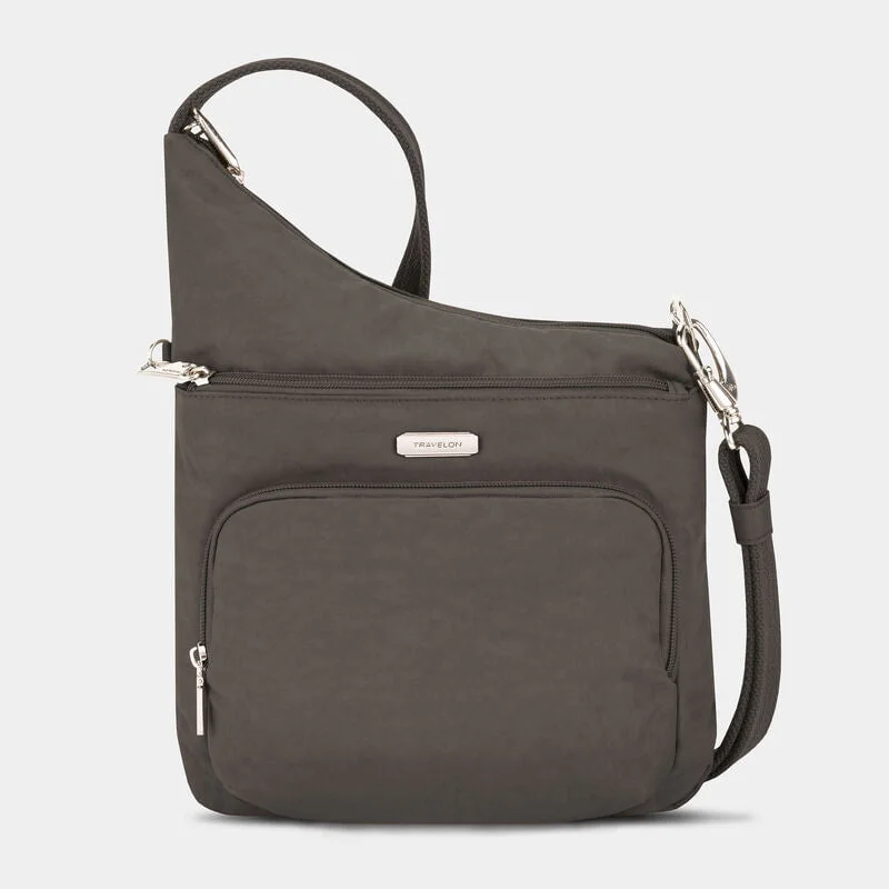 Crossbody eco-friendly material-Travelon Anti-Theft Essentials North/South Asymmetric Crossbody