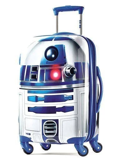 Suitcase for cruise vacations-cabin size suitcase-American Tourister Star Wars 21" Hardside Spinner Blue R2D2