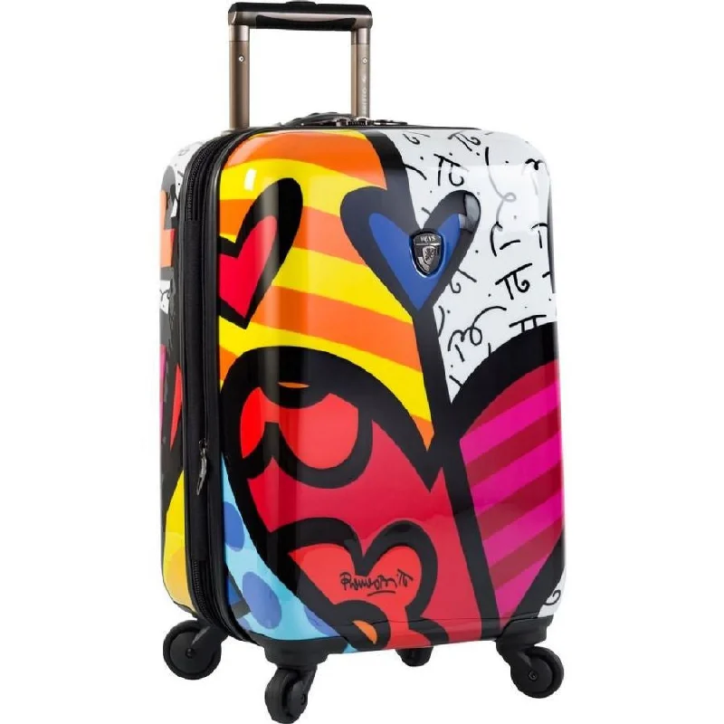 Suitcase for ski gear-travel-friendly suitcase-Heys Britto 21" Spinner Carry On Luggage New Day Multicolor