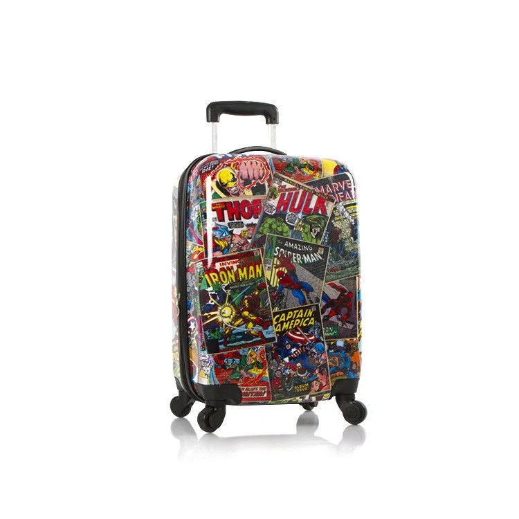 Suitcase with shine look-luggage suitcase with extra space-Heys Marvel Comics 21" Carry On Spinner luggage Avengers