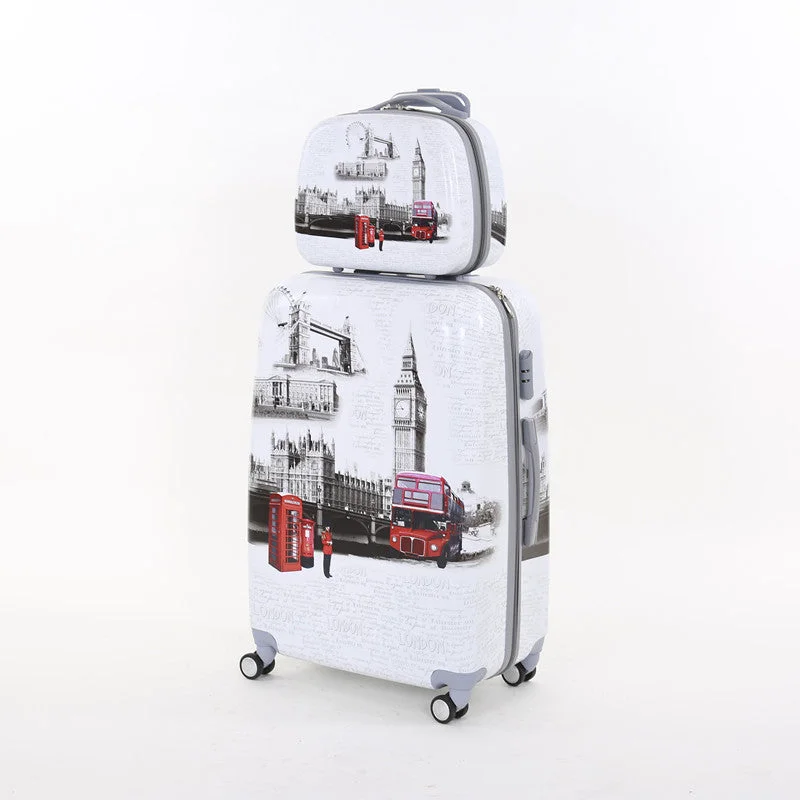 Suitcase for baby kits-best suitcase with lock-14 28Inches(2Pieces/Set) Pc Hardside London Tower Phone Travel Luggage Case On Universal