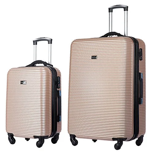 Suitcase for mini kits-spacious business suitcase-2 Pc Luggage Set Durable Lightweight Hard Case Spinner Suitecase 20In29In Lug2 Ly06Scale Champagne