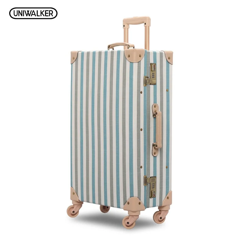 Suitcase with air slots-compact business suitcase-20" 24" 26" Inch 2Pcs/Set Fresh Oxford Travel Trolley Luggage Scratch Resistant Rolling Luggage