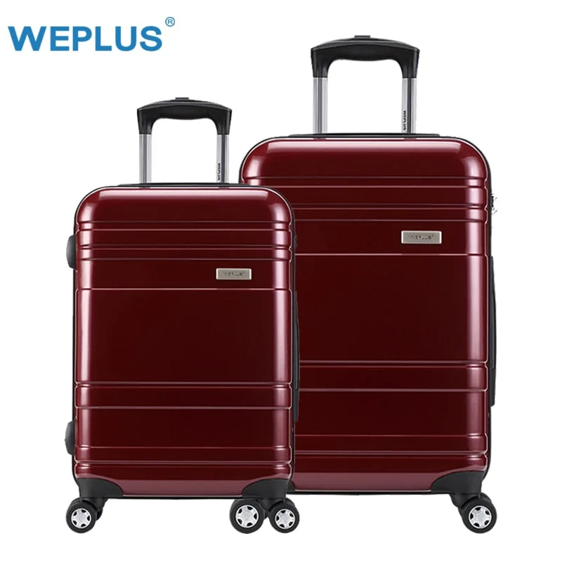 Suitcase for photo kits-luxury rolling luggage-2Pcs/Set 20 Inch+24" Suitcases Pc Rolling Luggage Suitcase With Wheels Trolley Tas Lock Hardside