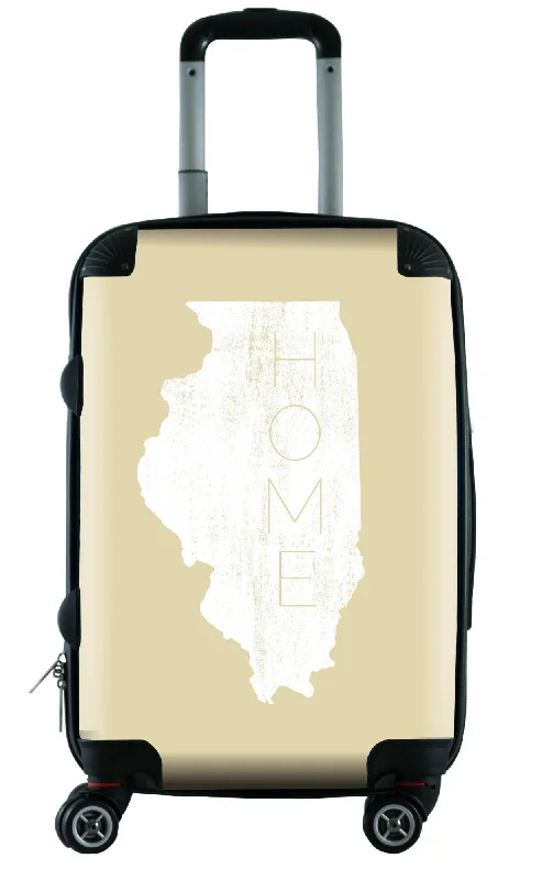 Suitcase with transparent lid-premium suitcase-612 My Home State Illinois 20" Carry-On