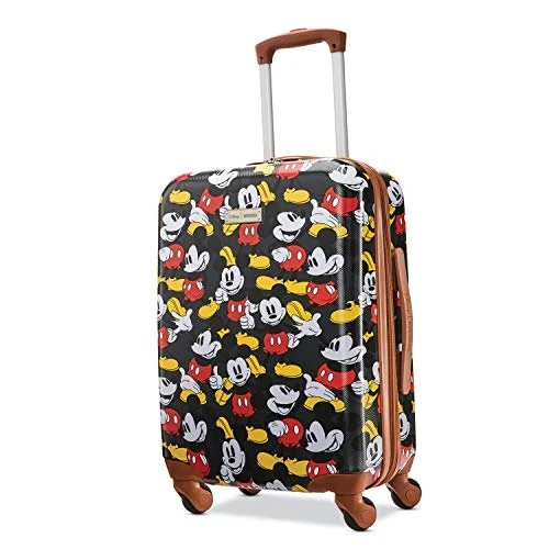 Suitcase with bold hues-professional suitcase-American Tourister Disney Hardside Luggage with Spinner Wheels, Mickey Mouse Classic, Carry-On 21-Inch