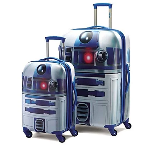 Suitcase with shiny trim-eco-friendly soft-shell suitcase-American Tourister Star Wars 2 Piece Set 21 & 28 Hardside Spinner (One Size, Star Wars R2-D2)