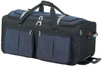 Suitcase with top zipper-best expandable suitcase-Athalon Luggage 22" 15-Pocket Duffel, Blue