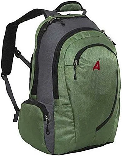 Suitcase with thick padding-suitcase for digital nomad-Athalon Luggage Computer Backpack, Grass Green, One Size