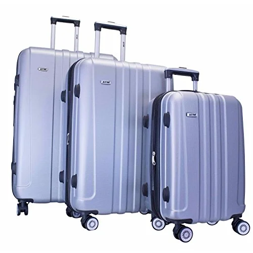 Suitcase for office supplies-unbreakable suitcase-ATM Quad Collection 3pc Set Silver