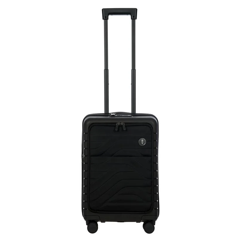 Suitcase for tech kits-suitcase for city trips-B|Y Ulisse 21" Carry On Spinner w/ Pocket