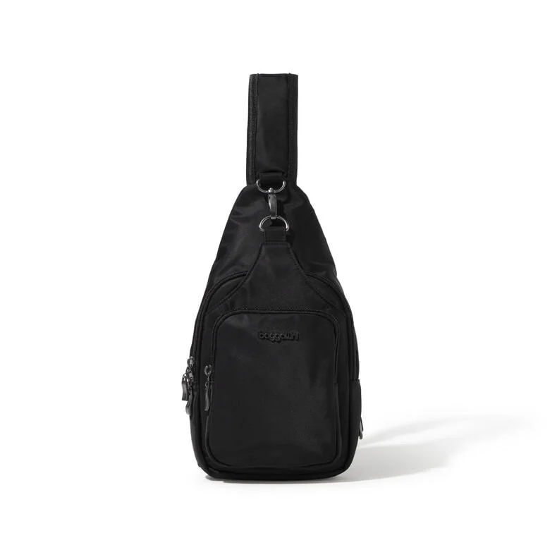 Lightweight camping bag for teens-Baggallini Manhattan Central Park Sling Bag