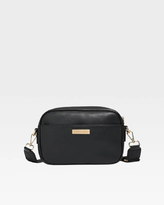 Crossbody functional stylish bag-PY Crossbody Messenger Bag in Black