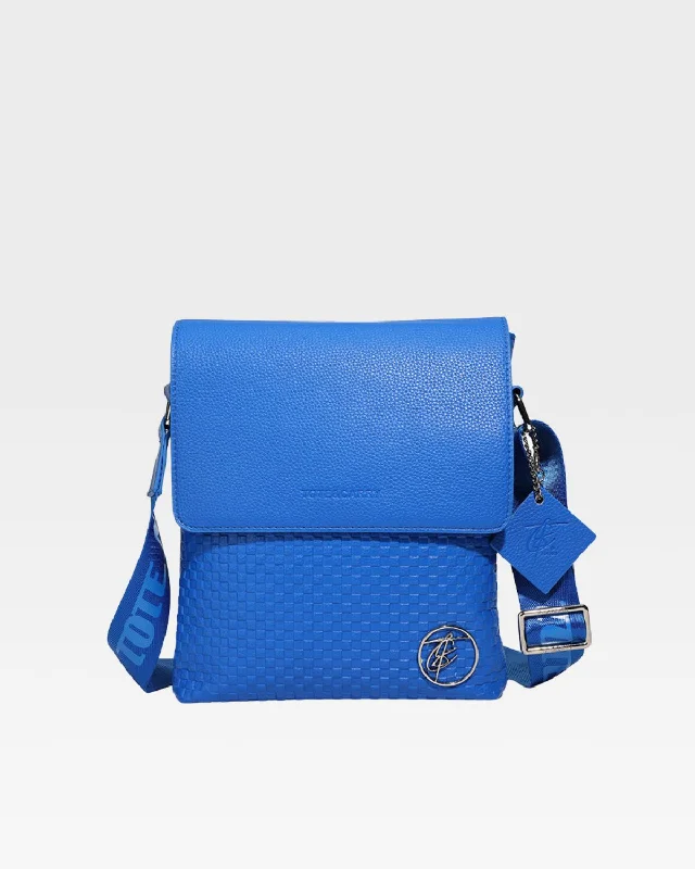 Crossbody simple style bag-Bodega Crossbody Messenger Bag in Blue