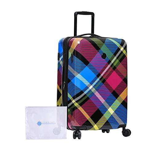 Suitcase for class kits-suitcase with expandable design-Body Glove Crisscross 2-Piece Set 22" 8-Wheel Hardside Spinner + 311 Bag, Multi