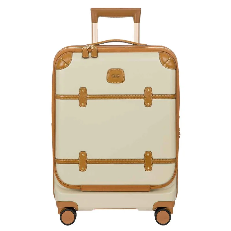 Suitcase with solid grip-eco-friendly travel suitcase with compartments-Brics Bellagio 2.0 21" Carry-On Spinner with Pocket