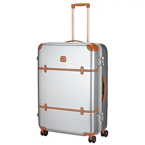 Suitcase for summer essentials-suitcase for fashion lovers-Brics Bellagio Metallo 30" Spinner Trunk (One Size, Silver)