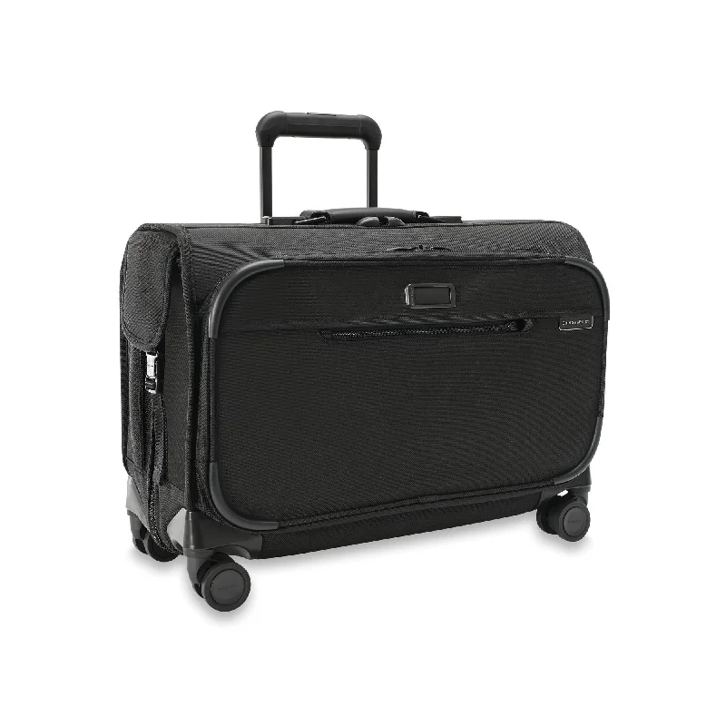 Suitcase with neat stitching-suitcase with travel accessories-Briggs & Riley Baseline Wide Carry-On Garment Spinner