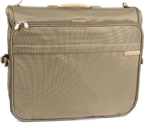 Suitcase with clear panel-expandable carry-on suitcase-Briggs & Riley Baseline Deluxe Garment Bag,Olive,20.5X22X11.5