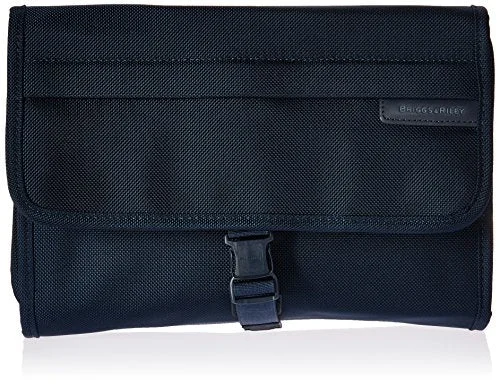 Suitcase with fancy hardware-travel suitcase for airport-Briggs & Riley Baseline Deluxe Toiletry Kit, Navy