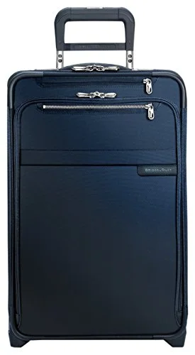 Suitcase with big capacity-comfortable carry-on suitcase-Briggs & Riley Baseline Domestic Expandable Carry-On 22" Upright, Navy