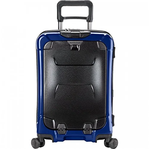 Suitcase with shiny trim-eco-friendly soft-shell suitcase-Briggs & Riley Torq(Tm) International Carry-On Spinner Carry On Cobalt/Cobalt/Academy One Size